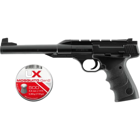 Pistolet à plombs Browning Buck Mark URX - Cal. 4,5 mm - 2 J + 500 Plombs 