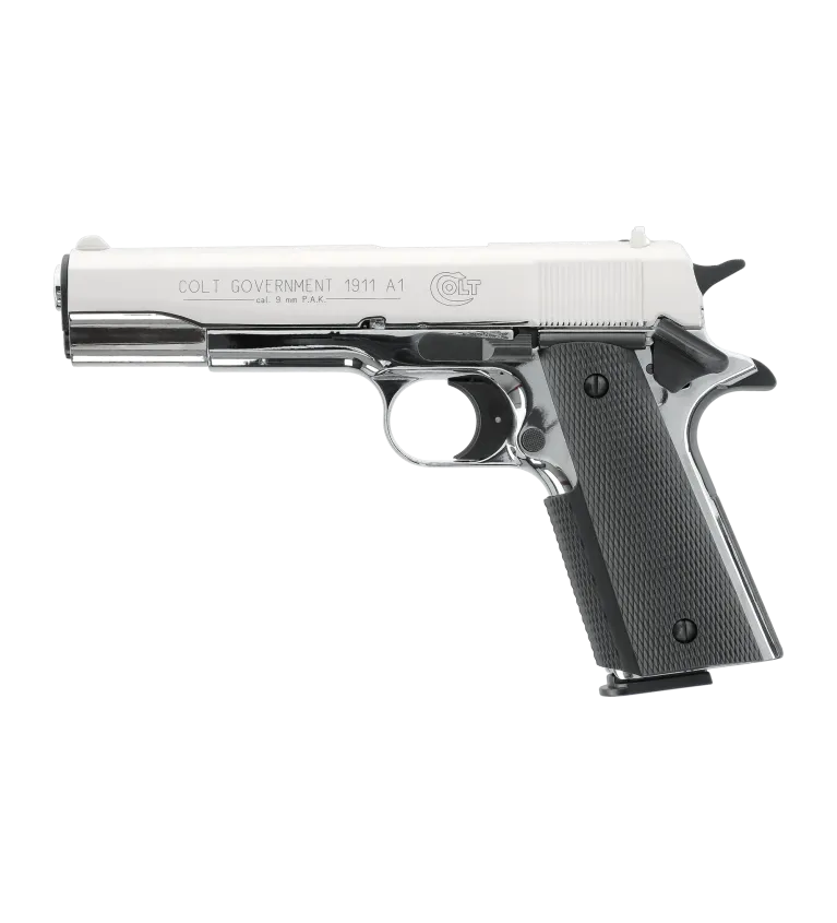Pistolet à blanc Colt Government 1911 A1 Chrome - Cal. 9 mm PAK 