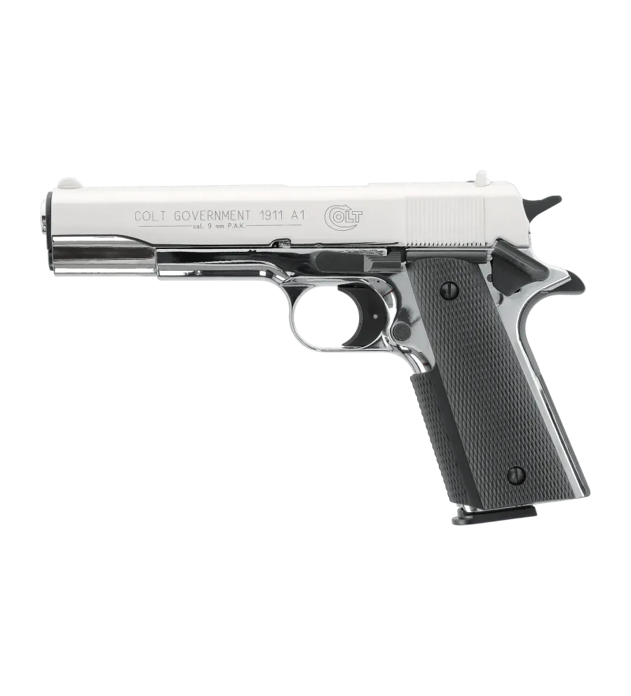 Pistolet à blanc Colt Government 1911 A1 Chrome - Cal. 9 mm PAK 