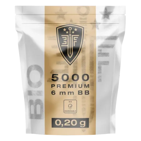 Billes pour arme BB Elite Force Bio - Blanche - 6 mm 0,2g x5000 