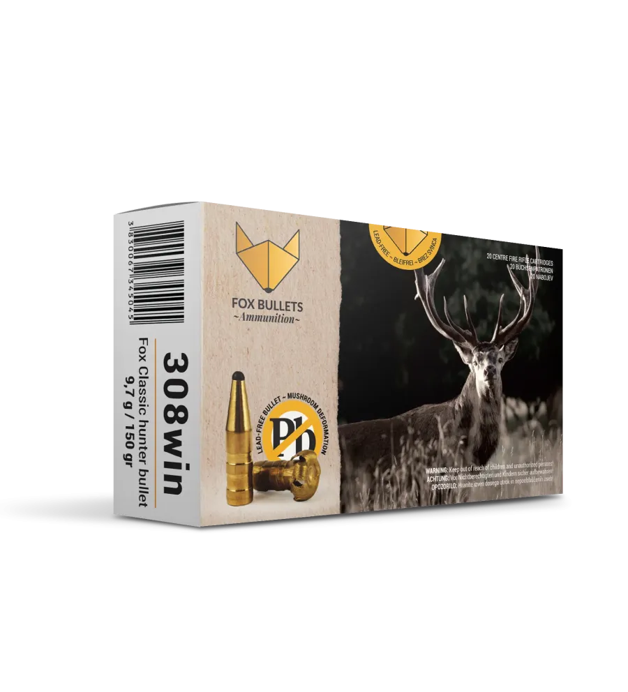 Balles sans plomb Fox Bullet Classic Hunter 308 Win - 150 Gr 