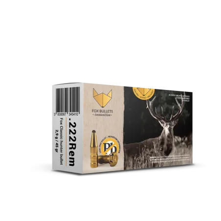 Balles sans plomb Fox Bullet Classic Hunter 222 REM - 45 Gr 