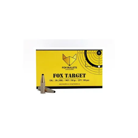 Ogive sans plomb Fox Bullets Target 308 - 150 Gr x100 