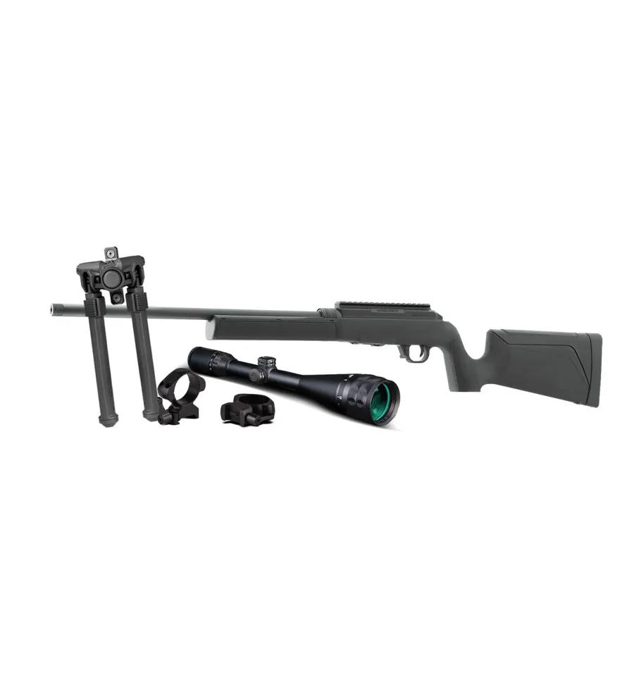 Pack carabine Hammerli Force B1 All Weather 22 LR + Lunette 4-16x50 + Montage + Bipied 