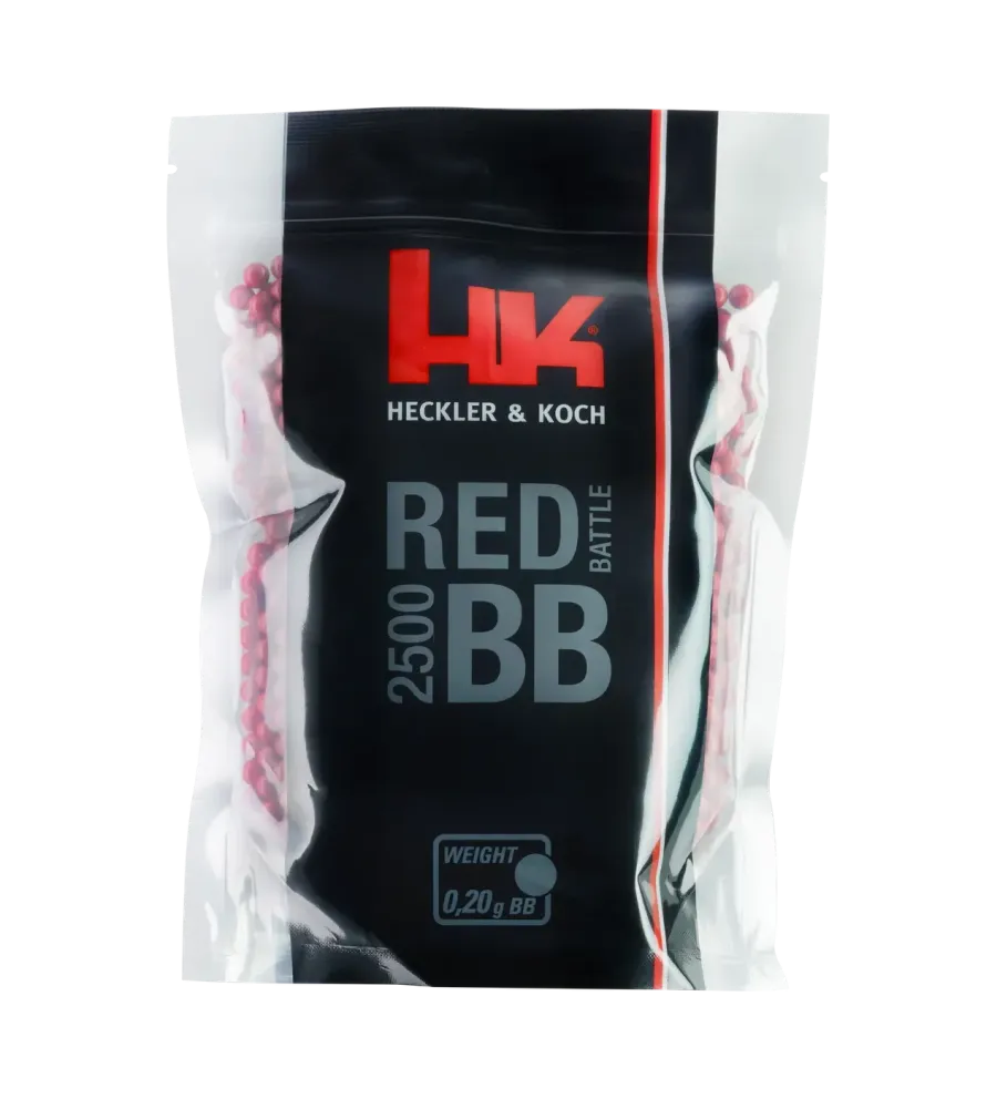 Billes pour arme BB HK - Rouge - 6 mm 0,2g x2500 