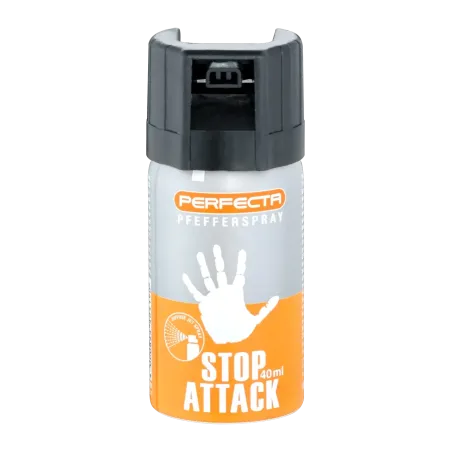 Bombe de défense Stop Attack - 40 ml - Gaz Poivre 
