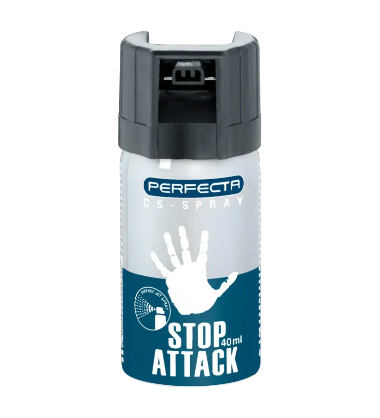 Bombe de défense Stop Attack - 40 ml - Gaz CS 
