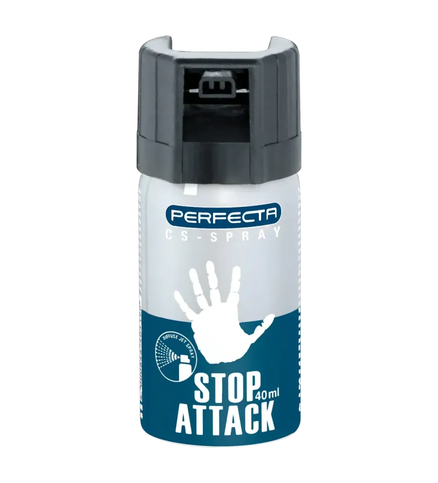 Bombe de défense Stop Attack - 40 ml - Gaz CS 