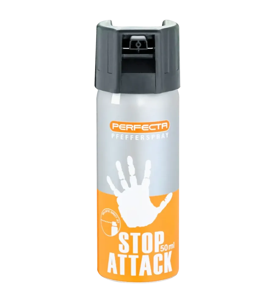 Bombe de défense Stop Attack - 50 ml - Gel Poivre 