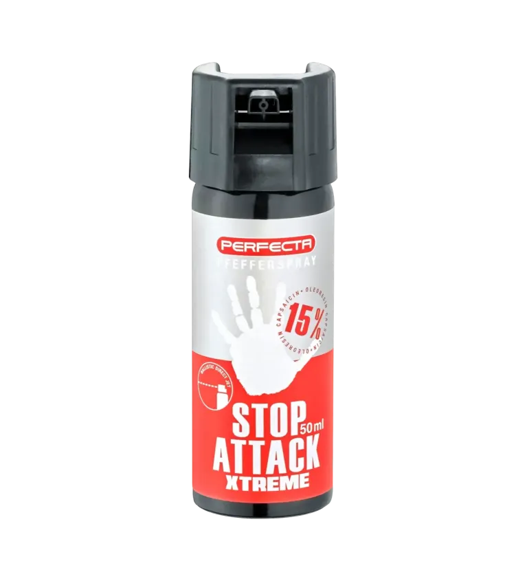 Bombe de défense Stop Attack Xtreme - 50 ml - Gel Poivre 
