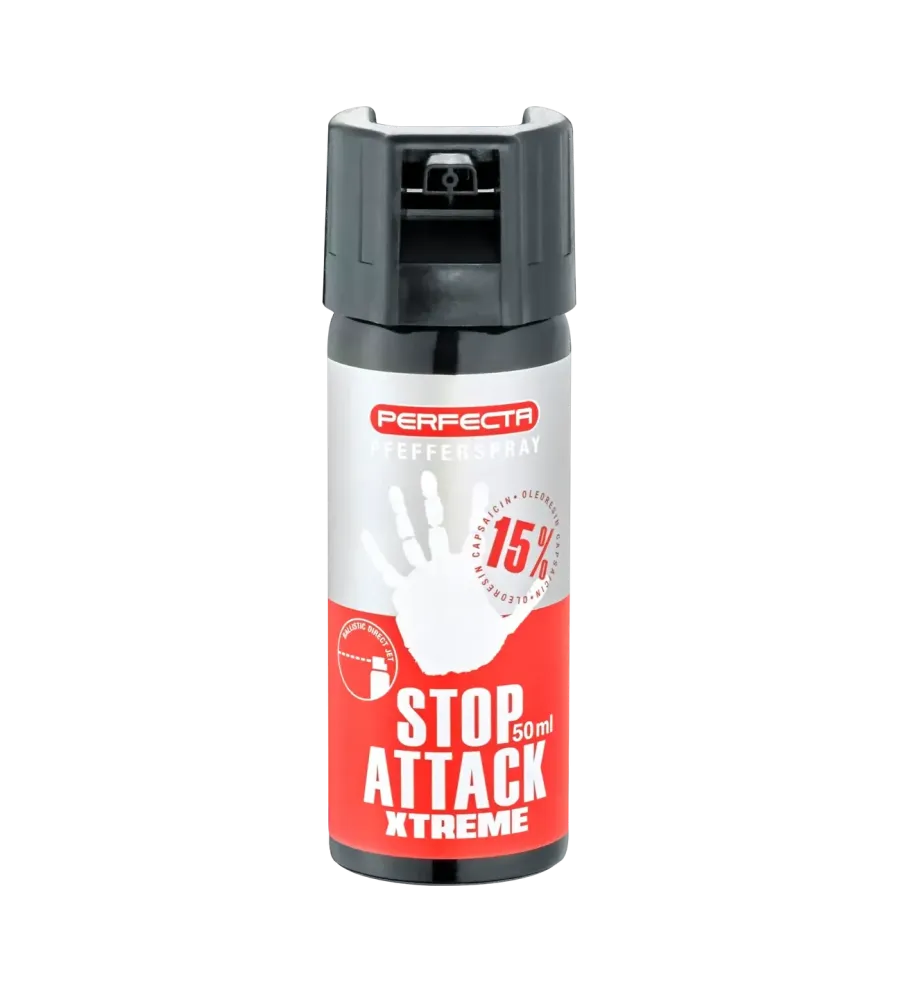 Bombe de défense Stop Attack Xtreme - 50 ml - Gel Poivre 