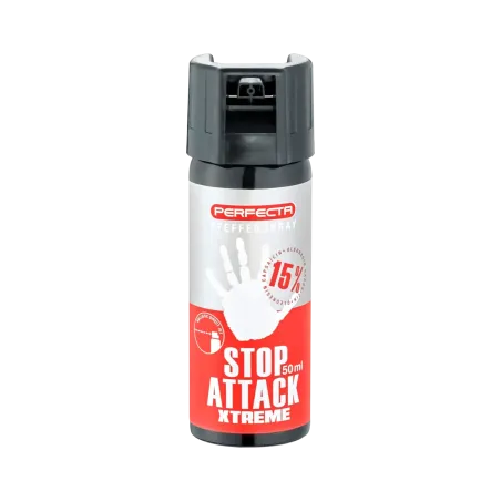 Bombe de défense Stop Attack Xtreme - 50 ml - Gel Poivre 