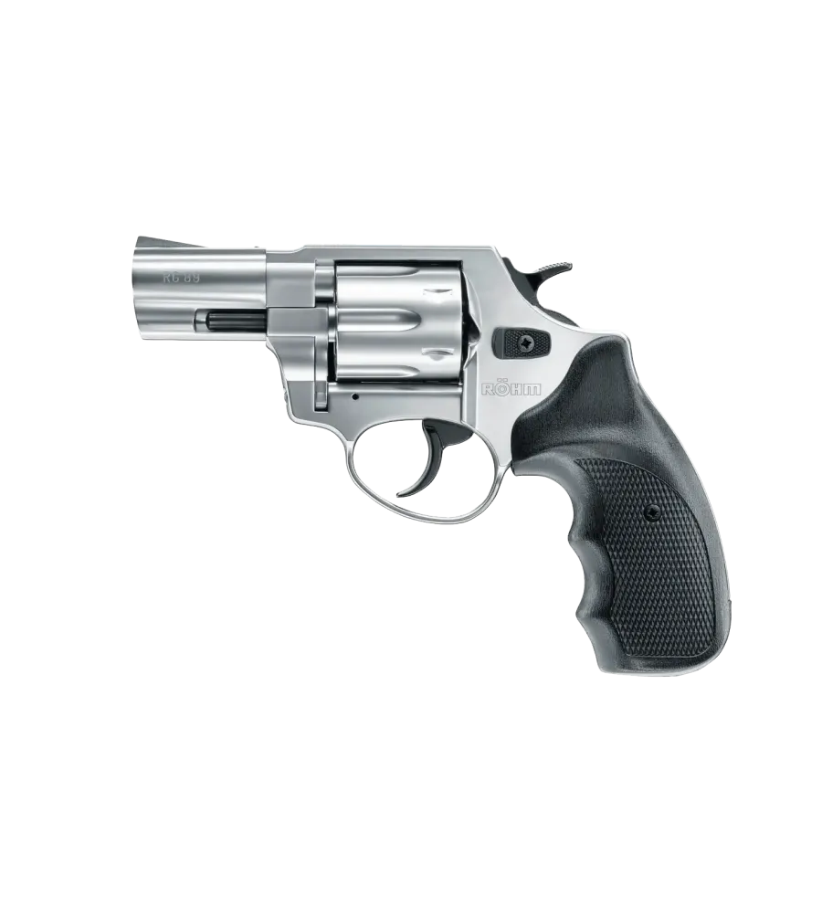 Revolver à blanc Rohm RG89 chromé - Cal. 9 mm RK 
