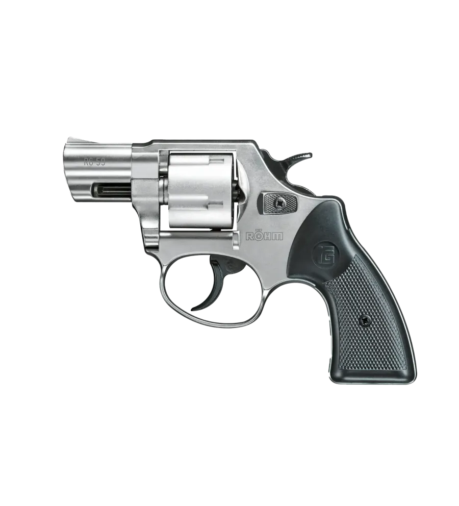 Revolver à blanc Rohm RG59 chromé - Cal. 9 mm RK 