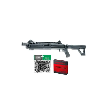 Pack fusil de défense T4E TX68 - Cal. 68 - 16 J + Billes + 5 capsules CO2 