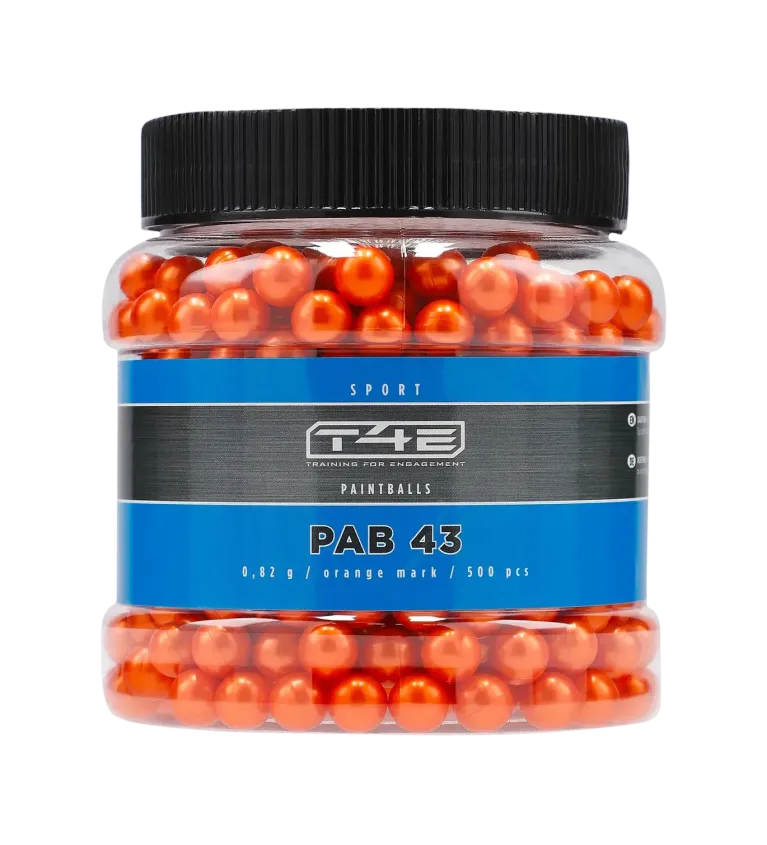 Billes pour arme de défense T4E Paintball Bio Orange - Cal. 43 x500 