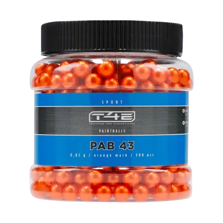 Billes pour arme de défense T4E Paintball Bio Orange - Cal. 43 x500 