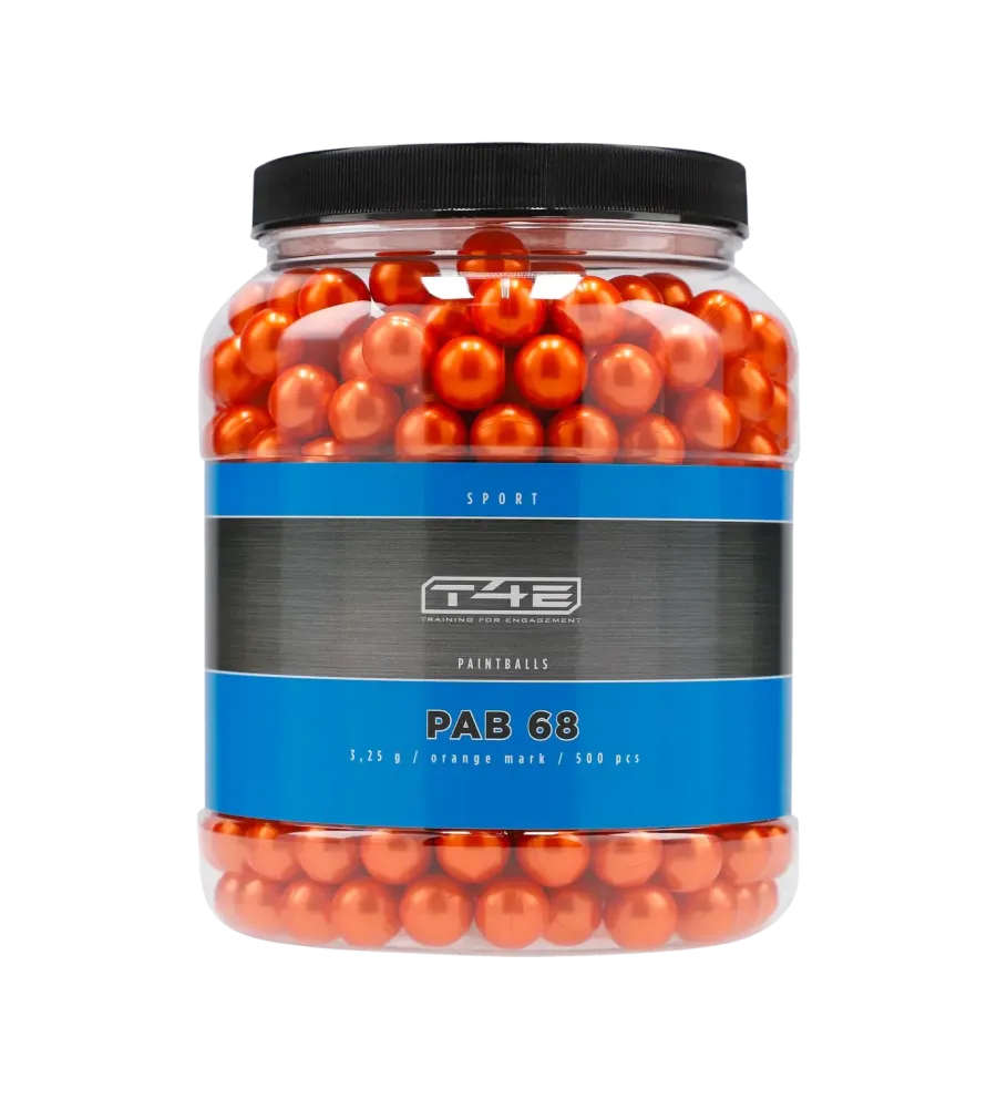 Billes pour arme de défense T4E Paintball Bio Orange - Cal. 68 x500 