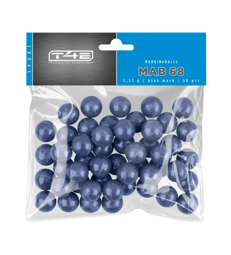 Billes pour arme de défense T4E Peinture bleue - Cal. 68 x50 