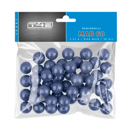 Billes pour arme de défense T4E Peinture bleue - Cal. 68 x50 