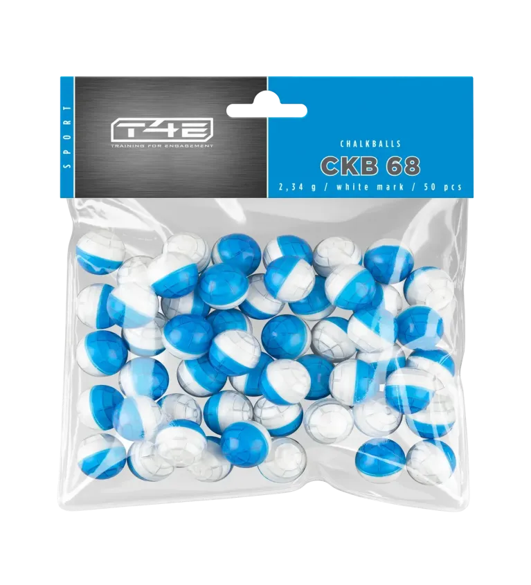 Billes pour arme de défense T4E Craie blanche - Cal. 68 x50 