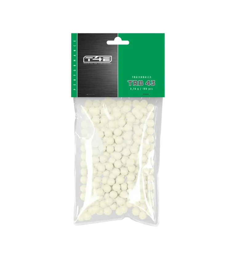 Billes pour arme de défense T4E Fluorescentes - Cal. 43 x100 