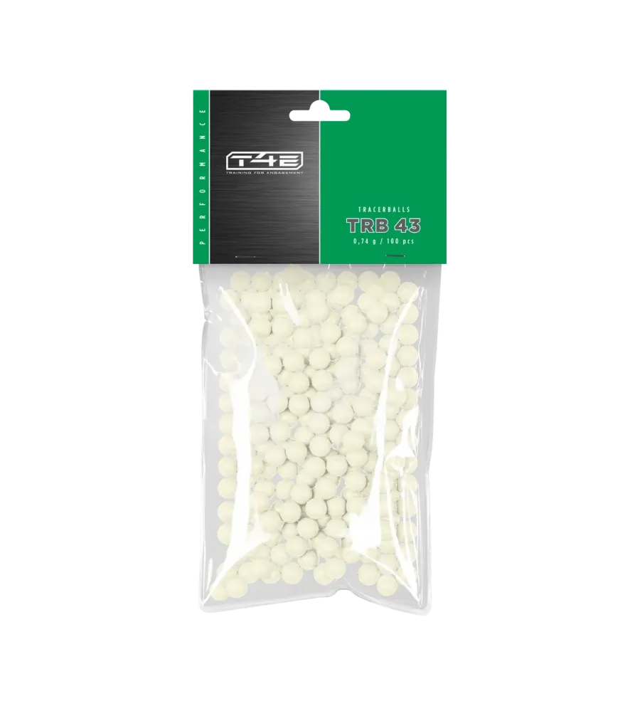 Billes pour arme de défense T4E Fluorescentes - Cal. 43 x100 