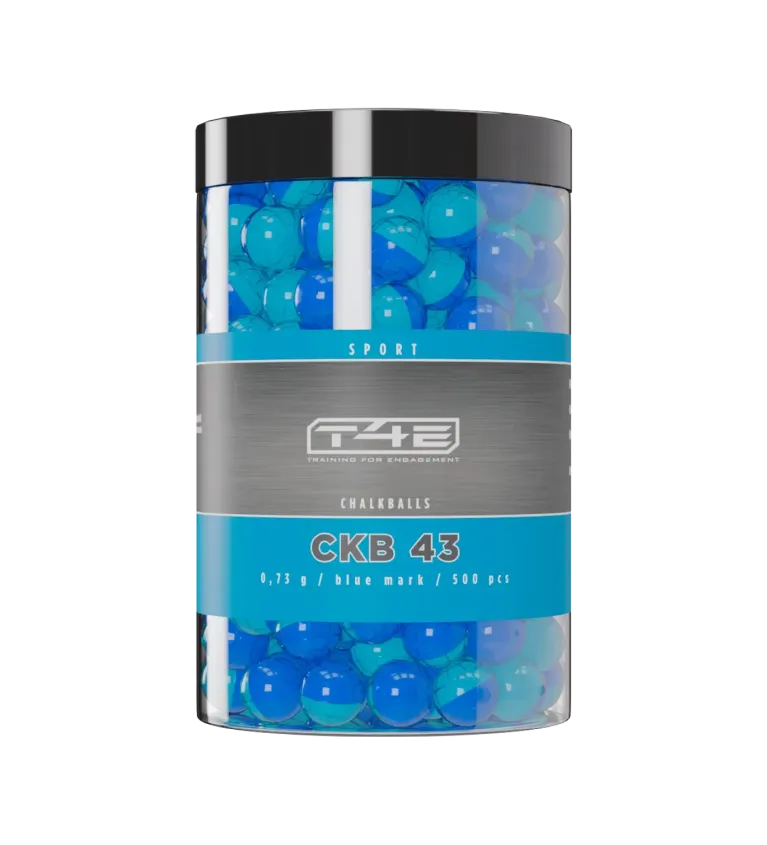 Billes pour arme de défense T4E Craie bleue - Cal. 43 x500 