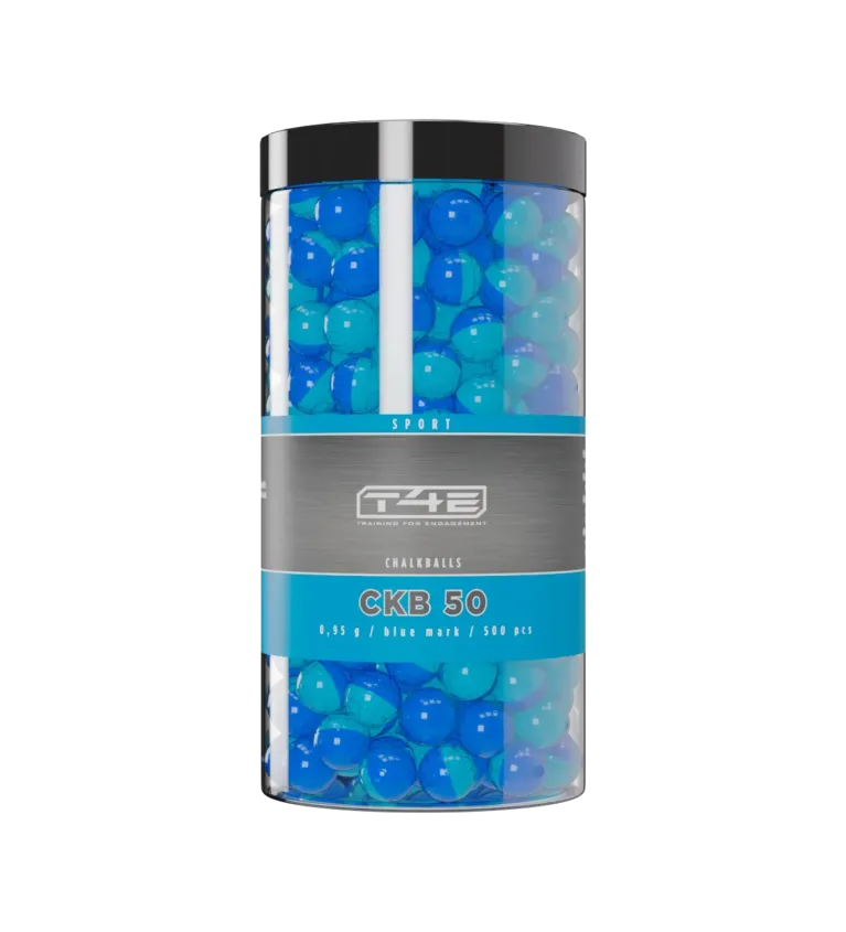 Billes pour arme de défense T4E Craie bleue - Cal. 50 x500 