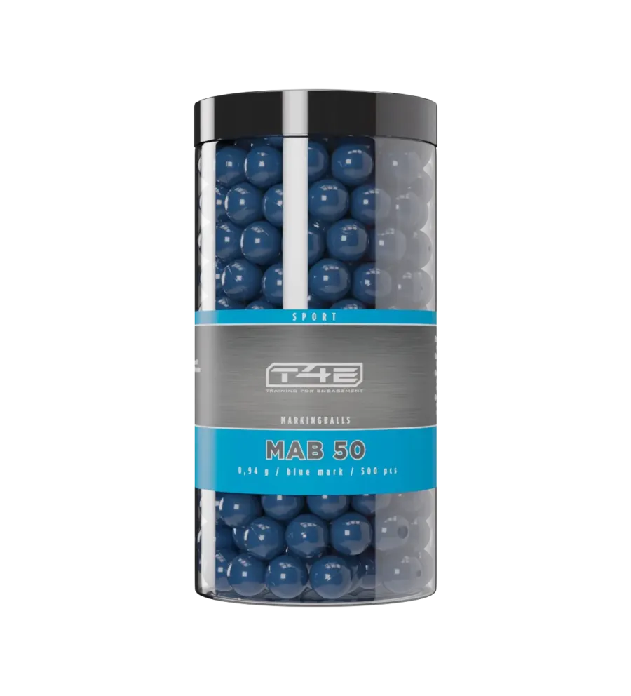 Billes pour arme de défense T4E Peinture bleue - Cal. 50 x500 