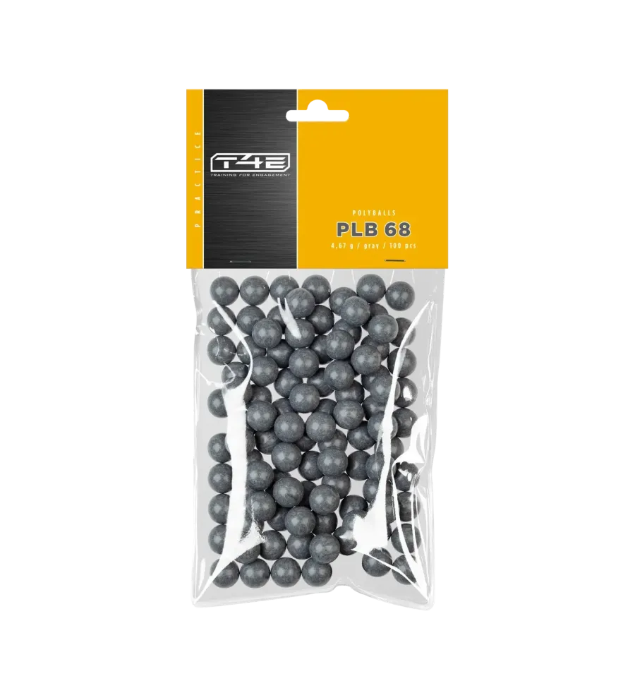 Billes pour arme de défense T4E Synthétiques pour plinking - Cal. 68 x100 