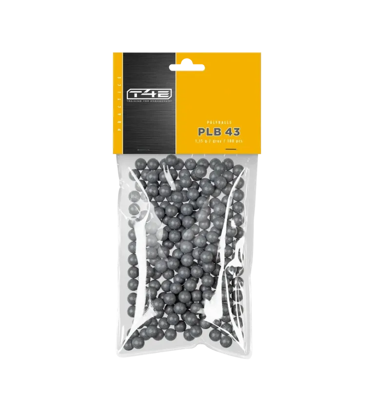 Billes pour arme de défense T4E Synthétiques pour plinking - Cal. 43 x100 