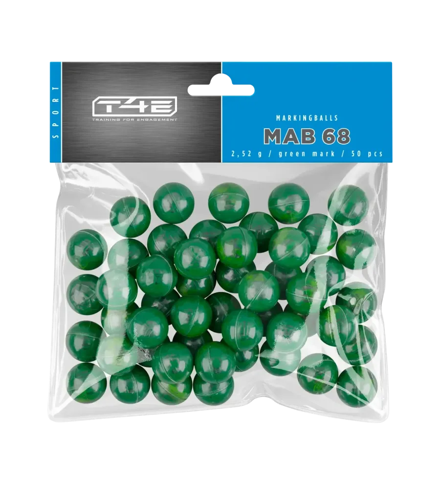 Billes pour arme de défense T4E Peinture verte - Cal. 68 x50 Billes pour arme de défense T4E Peinture verte - Cal. 68 x50