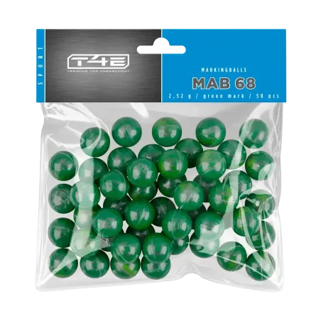 Billes pour arme de défense T4E Peinture verte - Cal. 68 x50 