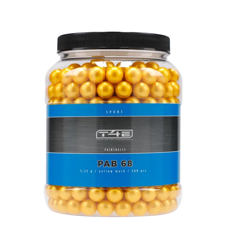Billes pour arme de défense T4E Paintball Bio Jaune - Cal. 68 x500 