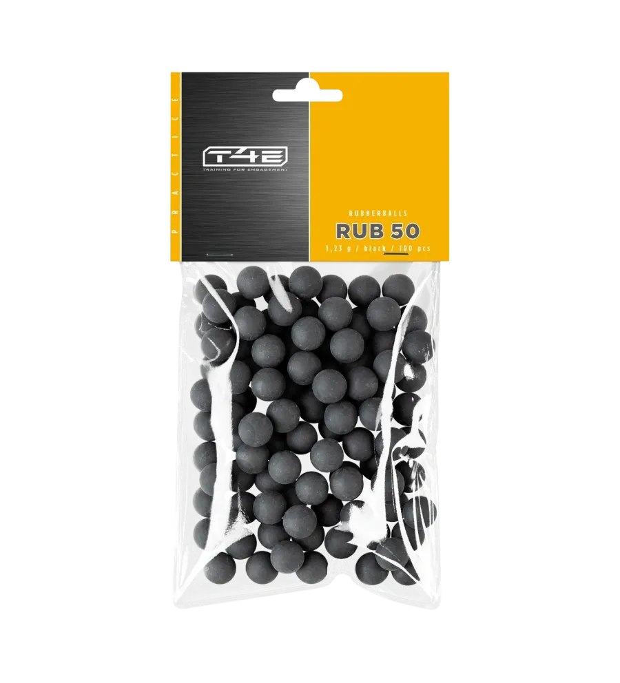 Billes pour arme de défense T4E Caoutchouc entrainement - Cal. 50 x100 Billes pour arme de défense T4E Caoutchouc entrainement - Cal. 50 x100