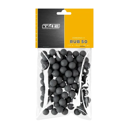 Billes pour arme de défense T4E Caoutchouc entrainement - Cal. 50 x100 