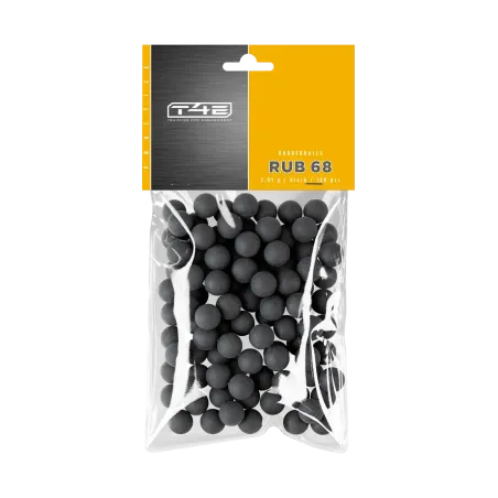 Billes pour arme de défense T4E Caoutchouc entrainement - Cal. 68 x100 
