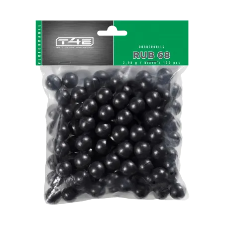 Billes pour arme de défense T4E Caoutchouc - Cal. 68 x100 