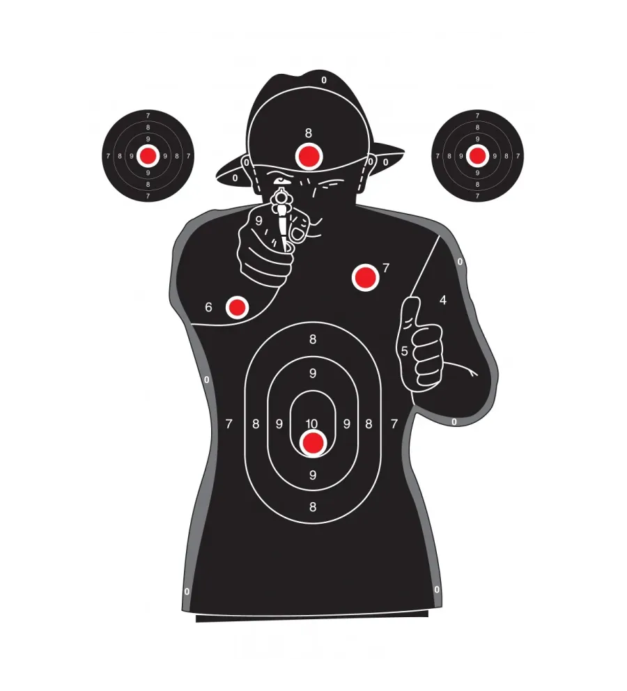 Cibles silhouette 30x41 2 couleurs x100 