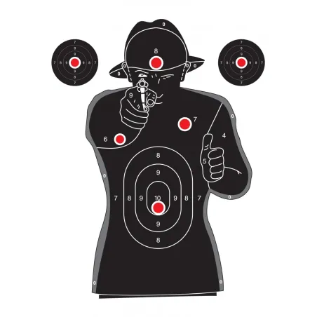 Cibles silhouette 30x41 2 couleurs x100 