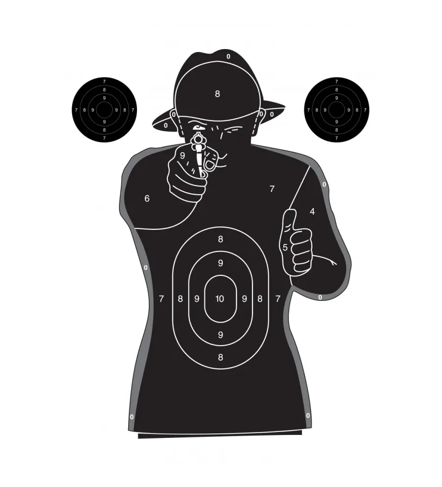 Cibles silhouette 50x70 noir x100 