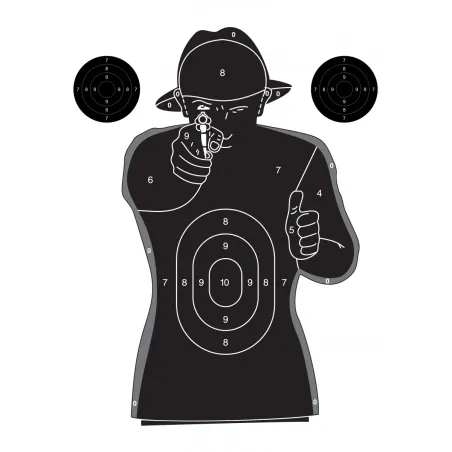 Cibles silhouette 50x70 noir x100 