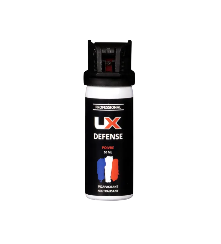 Bombe de défense UX - 50 ml - Gaz Poivre 