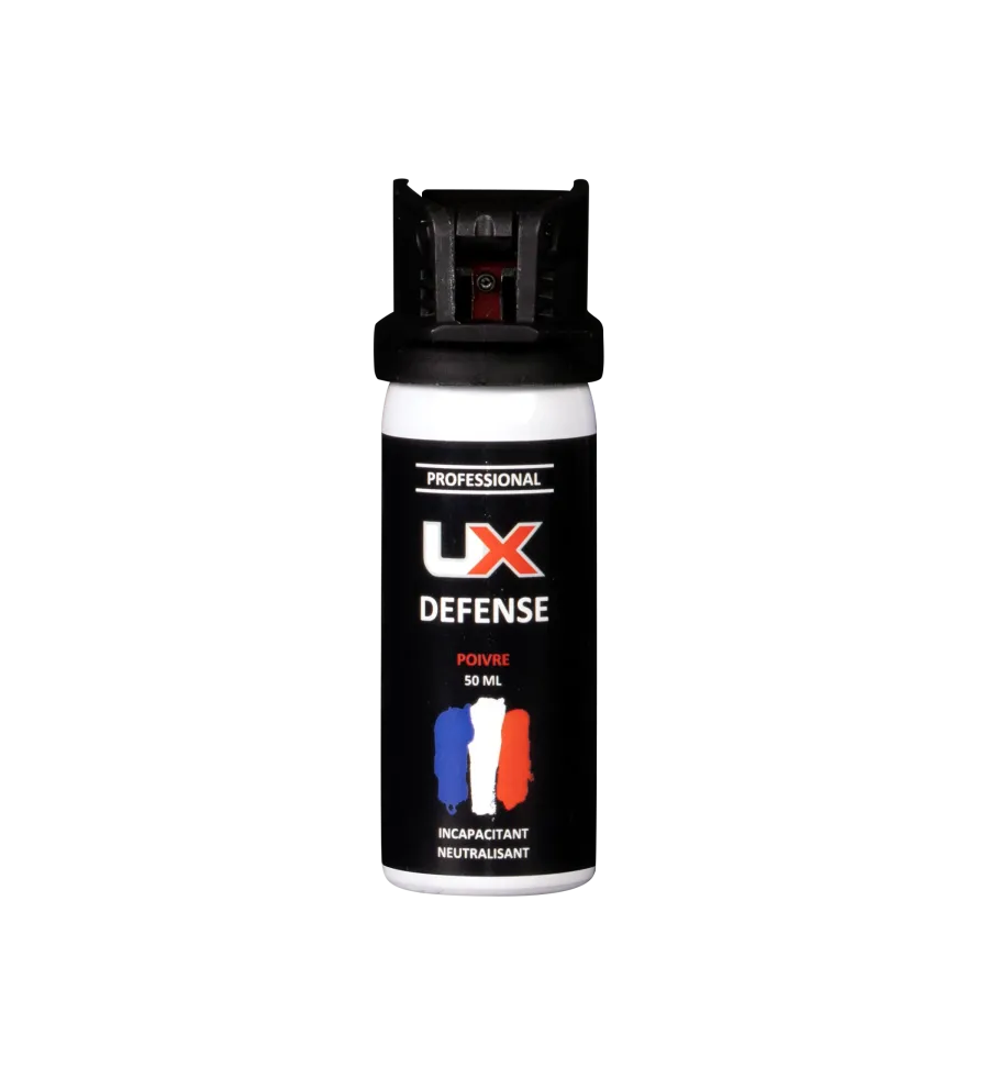 Bombe de défense UX - 50 ml - Gaz Poivre 