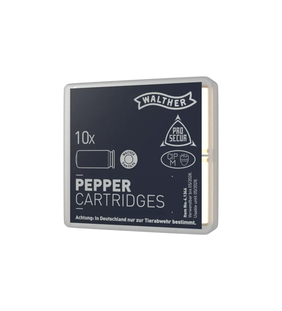 Balle à gaz poivre Walther - Cal. 9 mm PA x10 