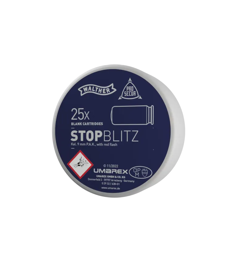 Balle à blanc Walther Stop Blitz - Cal. 9 mm PAK x25 