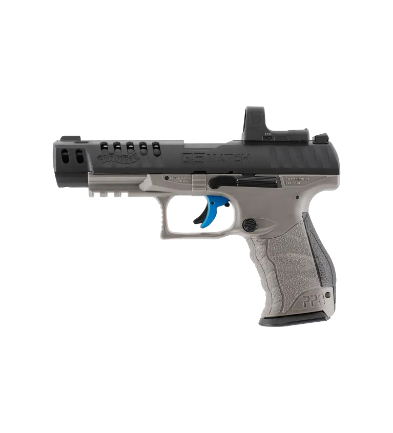 Pistolet à plombs Walther Q5 Match Combo CO2 avec viseur RDS8 - Cal. 4,5 mm 