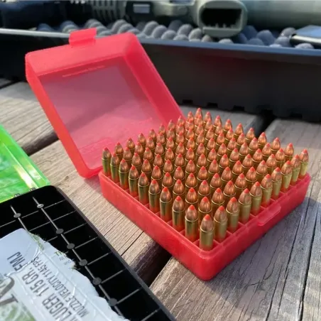 Boite pour 100 munitions 22LR ou 17 HMR 