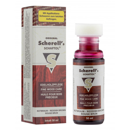 Huile pour bois teinte rouge brun - Schaftol 